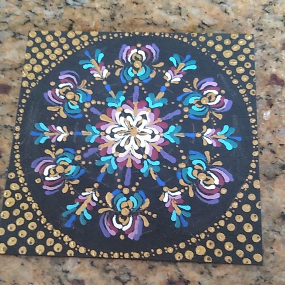 Hand Painted Mandala